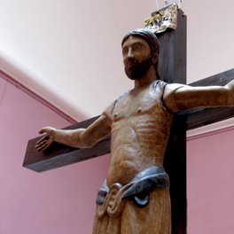 restoration of Byzantine wooden Christ